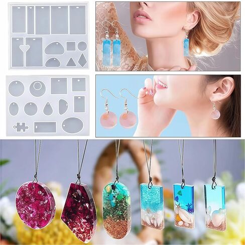 Epoxy Resin Kit and Molds Set,318 PCS Complete Art Starter Kit with Silicone Molds,AB Glue,Glitter,Pigments & Tools.Casting Resin for Jewelry Making,Beginners & Adults.Ultimate Gift for Women & Girls in Saudi Arabia