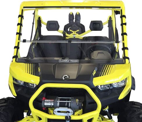 Clearly Tough’s Can-Am Defender Full Folding Windshield - Scratch Resistant – Extremely Verstile | Premium Lexan MR10 w/ Hard Coat - Made in America! in Saudi Arabia