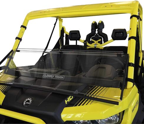 Clearly Tough’s Can-Am Defender Full Folding Windshield - Scratch Resistant – Extremely Verstile | Premium Lexan MR10 w/ Hard Coat - Made in America! in Saudi Arabia