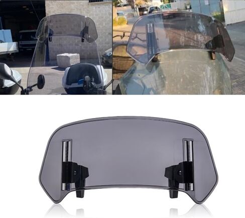 Motorcycle Windshield for Yamaha Majesty 400 2004-2016, Heightened Windshield Spoiler Clip Windshield Deflector Protector Adjustable Motorcycle Windshield Extension,D/300 in Saudi Arabia