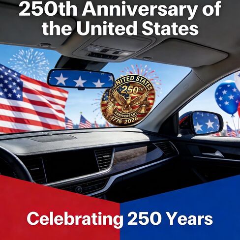 5pcs 250th Anniversary USA Car Decal Sticker,7.85 in American Patriotic 4th of July 1776–2026 for Car,Truck,SUV,Window,Laptop,250 Years American Independence Decorations Bumper Stickers in Kuwait