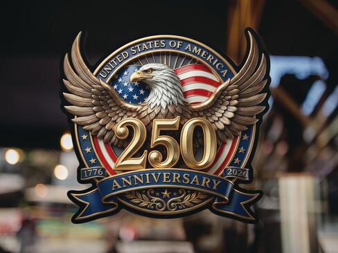 ملصق من الفينيل لذكرى الاستقلال من عام 1776 إلى 2026 - ملصق حرية العلم الأمريكي لصندوق أدوات الكمبيوتر المحمول في السيارة - صنع في الولايات المتحدة الأمريكية - 5.4 بوصة - عبوتان in Kuwait