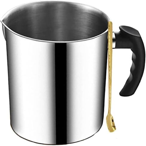 Phinicco 60oz 1.8L Candle Making Pouring Pot Wax Melting Pot and Spoon 304 Stainless Steel Candle Making Pitcher Heat-Resistant Handle in Kuwait