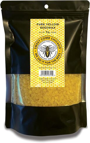 Sweet Comb Chicago Pure Yellow Beeswax Pellets, 1lb (454g), Natural Beeswax for DIY Crafts and Candle Making in Saudi Arabia