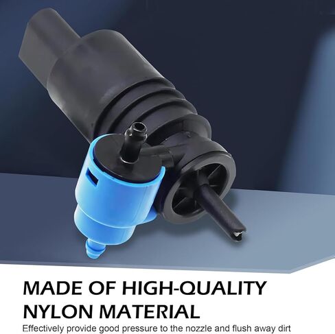 Windshield Washer Pump, 1J6955651 1K6955651 1T0955651A Front Window Washer Pump Fitting, with Rubber Grommets, Compatible with Volkswagen Audi Skoda (Black & Blue) in Kuwait