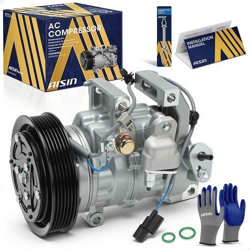 ضاغط مكيف هواء AISIN AFTERMARKET ACCH-00790 - متوافق مع Honda HR-V 2016-2022 1.8 لتر - مع أخدود 6 بكرات، مع قابض in Kuwait