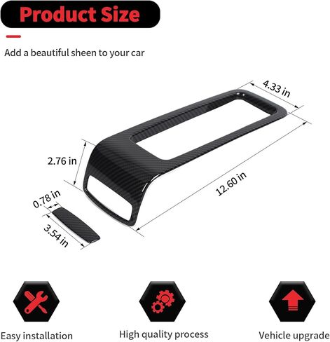 RT-TCZ Armrest Storage Box Cover Trim Decoration Interior Accessories for Chevy Avalanche/Suburban/Tahoe/Silverado 2007-2013,for GMC Yukon/Sierra 2007-2013 (Black Carbon Fiber) in Kuwait