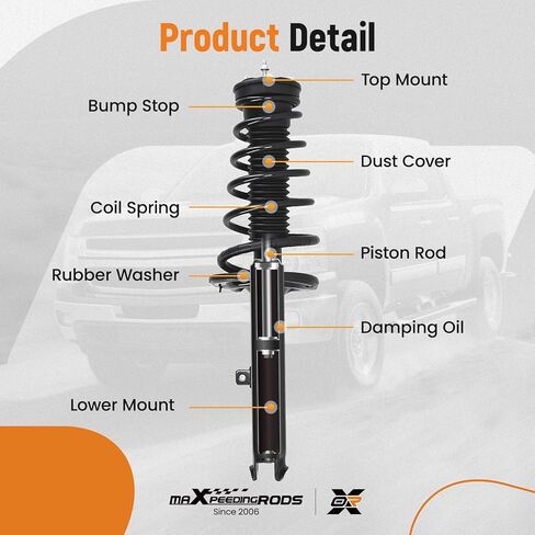 maXpeedingrods 2Pcs Rear Struts Shocks for Toyota Camry 2012-2017, 172942 172943 Shock Absorber Struts with Coil Spring Assembly in Kuwait