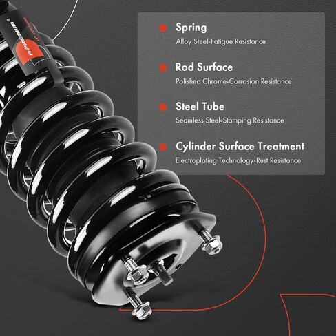 A-Premium Front Strut Assembly Compatible with Ford Fusion 2010-2012 & Lincoln MKZ 2010-2012 & Mercury Milan 2010-2011 - 2x Replacement Suspension Complete Strut Shock Absorber with Coil Spring in Kuwait