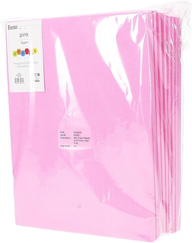 EBL Foam Sheets 9x12" 6mm 15pc Pink in Kuwait