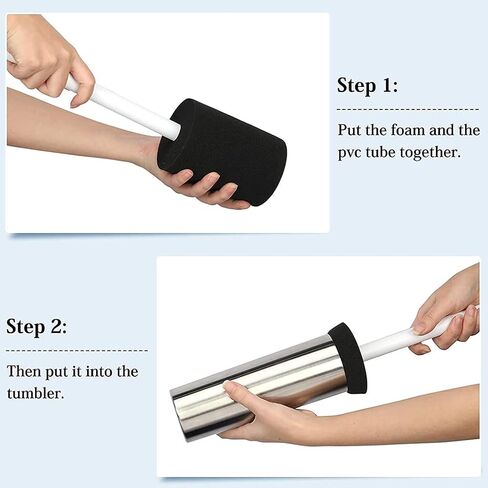 XISAOK 6 Piece Black Cup Turner Foam Flexible Tumbler Sponge Inserts for 10oz-40oz Tumbler Crafting Work with 3/4 Inch PVC Pipe in Saudi Arabia