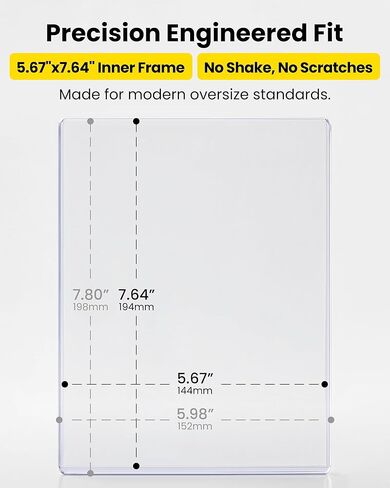 5.4" x 7.4" Jumbo Card Sleeves Hard Plastic, 25 Pack Toploaders Card Protectors Fits up to 5.67 x 7.64 in Oversized Trading Cards & Photos, 35PT Semi Rigid PVC Holder Archival Safe (Blue Tint) in Saudi Arabia