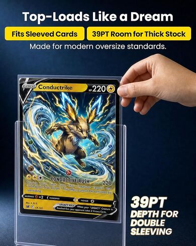 5.4" x 7.4" Jumbo Card Sleeves Hard Plastic, 25 Pack Toploaders Card Protectors Fits up to 5.67 x 7.64 in Oversized Trading Cards & Photos, 35PT Semi Rigid PVC Holder Archival Safe (Blue Tint) in Saudi Arabia