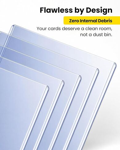 5.4" x 7.4" Jumbo Card Sleeves Hard Plastic, 25 Pack Toploaders Card Protectors Fits up to 5.67 x 7.64 in Oversized Trading Cards & Photos, 35PT Semi Rigid PVC Holder Archival Safe (Blue Tint) in Saudi Arabia