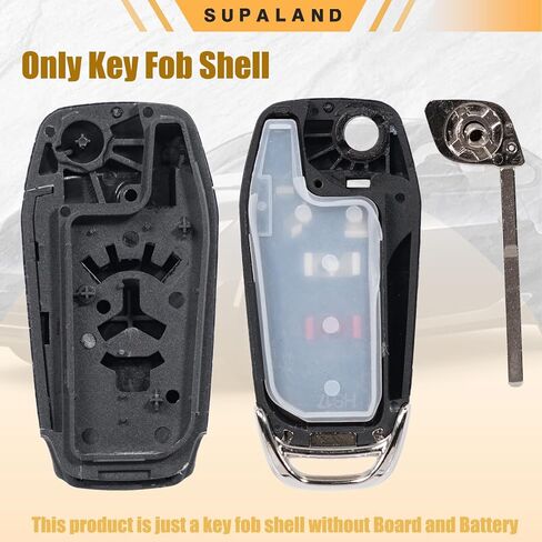 SUPALAND Flip Key Fob Shell Case Replacement Fits for Ford F150 F250 F350 F-150 F-250 Bronco Ranger Raptor 2015-2022 4-Button Remote Start Key Housing N5F-A08TDA 164-R8134 in Kuwait