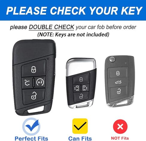 غطاء Key Fob متوافق مع سيارة Volkswagen VW Atlas Tiguan Jetta Passat Golf Alltrack Arteon Taos، جلد علوي + غطاء غطاء مفتاح من مادة TPU (5 أزرار، بني) in Kuwait