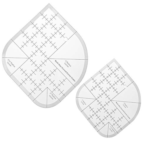 JJUNW Sewing Patchwork Template, Quilting Sewing Ruler, Acrylic Sewing-Patchwork Ruler Curved Corner Cutter-Ruler Sewing-Patchwork Template for DIY Multifunctional Tool in Kuwait