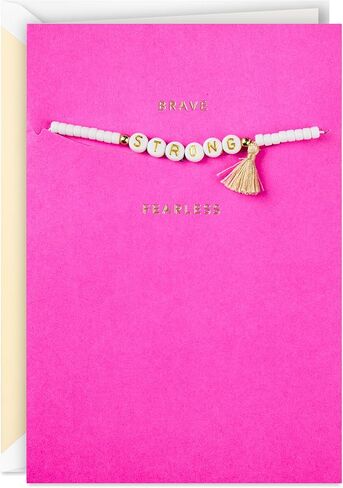 Hallmark Signature Friendship Bracelet Card (Brave, Love, Fearless) for Birthday, Galentine's Day, Graduation in Kuwait