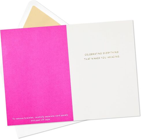 Hallmark Signature Friendship Bracelet Card (Brave, Love, Fearless) for Birthday, Galentine's Day, Graduation in Kuwait