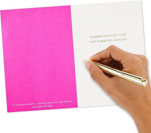 Hallmark Signature Friendship Bracelet Card (Brave, Love, Fearless) for Birthday, Galentine's Day, Graduation in Kuwait