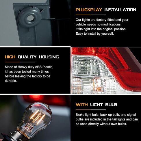 Tail Light Assembly with bulbs Compatible With 2012-2014 Honda CRV - (Right Passenger Side), Replace 33500-T0A-H01 HO2801183 in Saudi Arabia