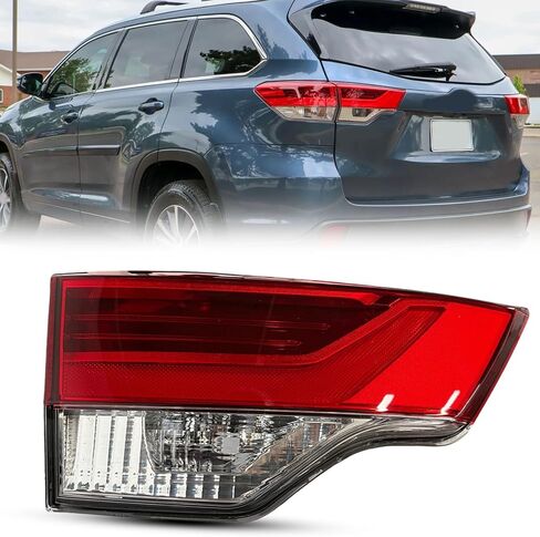 Left Driver trunk lid Tail Light Assembly for 2017 2018 2019 Toyota Highlander se le xle limited sport Rear Brake Turn LED Signal Lamps Inner Lights Replacement for TO2802139 815900E120 in Saudi Arabia