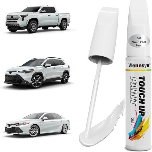 040 Super White/Ice Cap Touch Up Paint Compatible with Toyota, Car Paint Scratch Remover for Nicks & Chips Repair, Automotive Paints Exact Match RAV4/Camry/Corolla/Tacoma/Prius/Tundra/4Runner in Kuwait