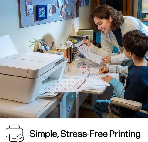 طابعة HP DeskJet 4327 اللاسلكية الكل في واحد نافثة للحبر ملونة، ماسح ضوئي، ناسخة، الأفضل للمنزل، تجربة 6 أشهر من الحبر الفوري، قادرة على الذكاء الاصطناعي (B3ZF6A) in Kuwait