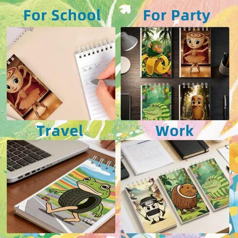Brainrot Pocket Note Pads 12PCS, 4x2.7 Inch Mini Spiral Notebooks for Kids- Cute Small Notebook Set Ideal for Brainrot Party Favors, Work & School in Saudi Arabia