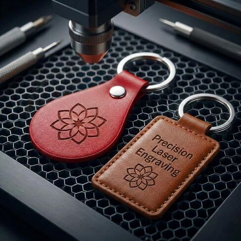 30 Pack Leather Keychain Blanks for Laser Engraver, Assorted Round and Rectangular Key Fobs Bulk, Faux Keychain Making Kit with Rings for Vinyl Projects Custom Gifts in Saudi Arabia