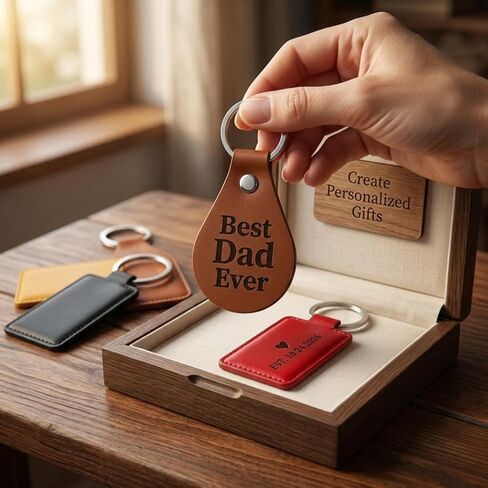 30 Pack Leather Keychain Blanks for Laser Engraver, Assorted Round and Rectangular Key Fobs Bulk, Faux Keychain Making Kit with Rings for Vinyl Projects Custom Gifts in Saudi Arabia