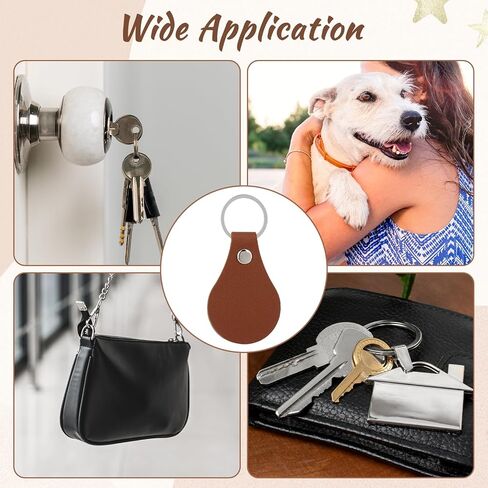 50 Pcs PU Leather Keychain Fob Kit with Rivets and Key Ring Laser Engraving Blanks Leather Key Chain Bulk for DIY Stamping Crafts Making Working Brown Color in Saudi Arabia