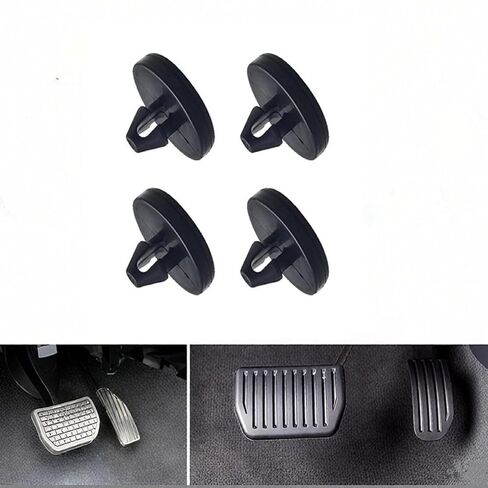 Bestac Brake Pedal Cover and Brake Light Switch Stopper Set - Fits Multiple Vehicle Models (4, Black) in Saudi Arabia