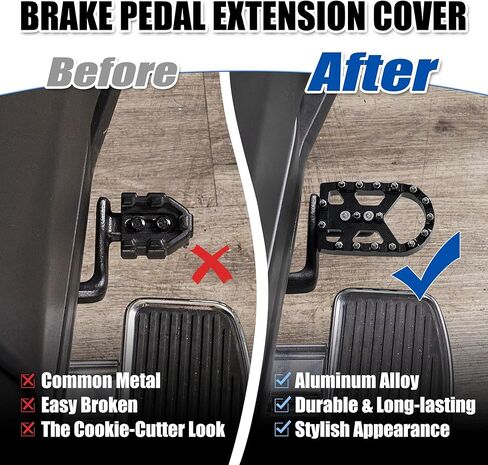 Brake Pedal for Can-am Canyon Larger Brake Foot Rest Extended Footboards Fit for Can Am Canyon Redrock XT 2025 2026 All Models Accessories in Saudi Arabia