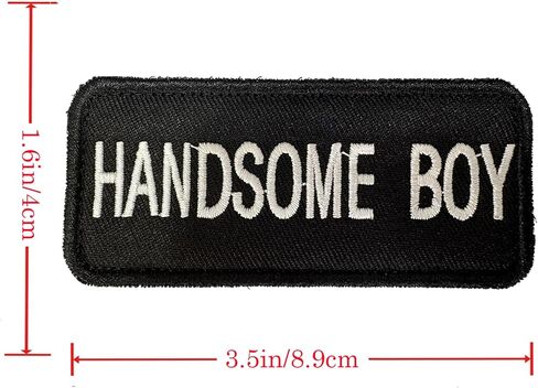 Cool Handsome Boy Embroidered Patch Tactical Funny Military Army Morale Patches Meme Badge Hook & Loop Fastener Emblem for Dog Vest Harnesses Caps Backpack Bag Tactical Clothes in Saudi Arabia