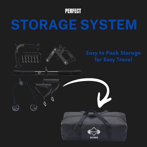 Workout Attachment Set | Revolving Cable Bar | Tricep Press Down Bar | Tricep Press Down Rope | Double D Handle | 2X Pull Down Handles in Kuwait