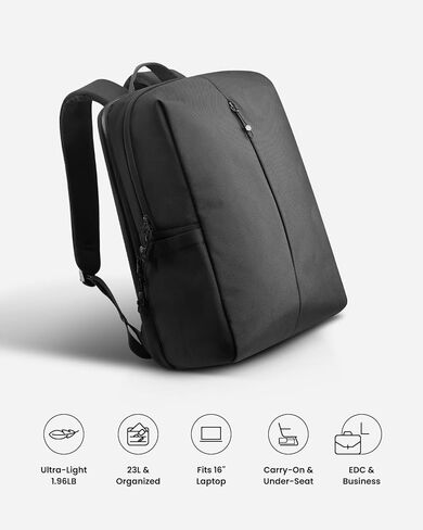 NEXUS 23L Ergonomic Laptop Backpack for Men Women, Fits 16" MacBook, TSA Friendly Anti-Theft Water Resistant, Professional Business Office Bag for Daily Commute and Short Trip in Saudi Arabia