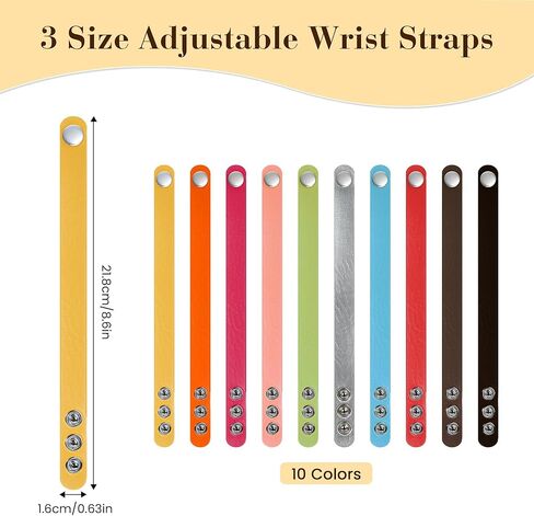 TXIN Faux Leather Snap Bracelets Blank Colorful Adjustable Plain PU Leather Wristband for DIY Jewelry Making Women Men Cuff Wrist Crafts in Kuwait