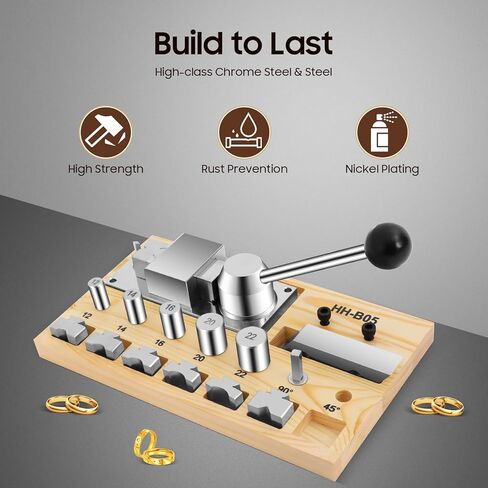 TSUHIHN Ring Bending Tool Kit Professional Bender with 5 Dies Spoon Ring Making Machine Fits 2 Angle Square Posts Superior Rings Shaper Press Machine Metal Wire Bending Jig Set for DIY Jewelry Making in Saudi Arabia