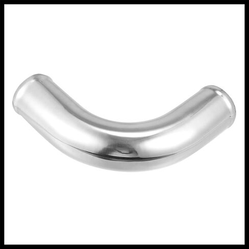 OD 2.5" 63mm Leg Length 4" 100mm Aluminum Alloy Tube Intercooler Pipe 90 Degree Bend Elbow Air Intake Tube Silver Tone for Car Replacement Durable Material in Kuwait