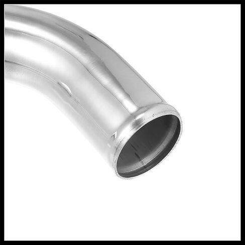 OD 2.5" 63mm Leg Length 4" 100mm Aluminum Alloy Tube Intercooler Pipe 90 Degree Bend Elbow Air Intake Tube Silver Tone for Car Replacement Durable Material in Kuwait