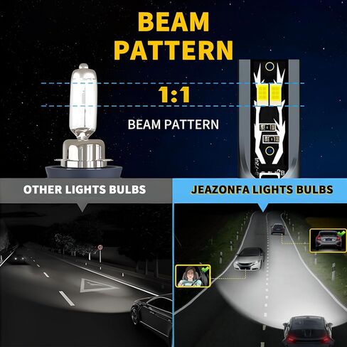 Fit For F250 F350 F450 F550 Super Duty (2005-2022) Light Bulbs Combo, Hi & Lo Beam Bulbs+ Fog Lights Bulbs Kit, 6500K White, Plug and play, Pack of 6 in Saudi Arabia