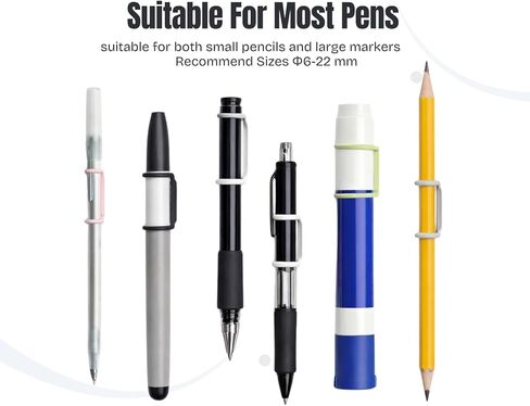 DS. DISTINCTIVE STYLE 12 Pack Magnetic Pen Holder for Fridge Silicone Pen Magnet Clips Magnetic Pen for Refrigerator Pencil Magnet for Whiteboard Locker in Kuwait