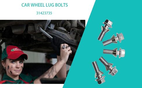 31423735 M14x1.5 Wheel Lug Bolts Nuts Hub for Volvo S60 2011-2018 for Volvo S60 2019-2020 for Volvo S80 2015-2016 for Volvo S90 2017-2020 5pcs in Saudi Arabia