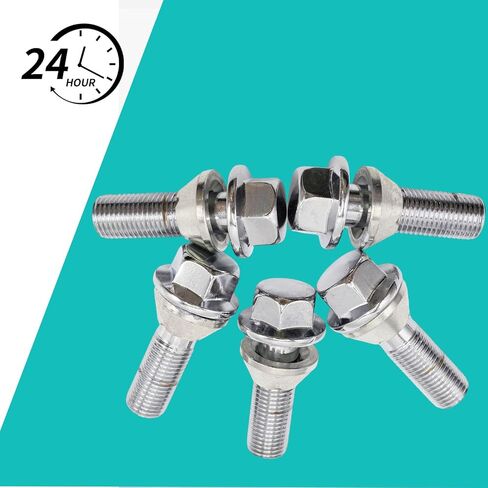 31423735 M14x1.5 Wheel Lug Bolts Nuts Hub for Volvo S60 2011-2018 for Volvo S60 2019-2020 for Volvo S80 2015-2016 for Volvo S90 2017-2020 5pcs in Saudi Arabia