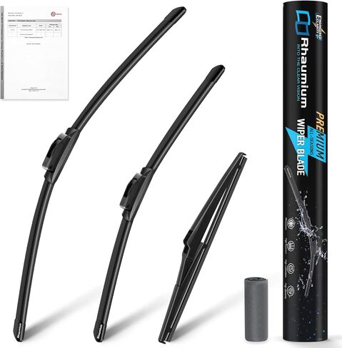 Quiet-drive Wiper Blades for Kia Soul 2010-2019/Soul EV 2015-2019/Sorento 2011-2015, OEM Fit, Lab Tested 500K Endurance & -40°C to 80°C; Optimized Pressure, 24"+20"+11" in Saudi Arabia