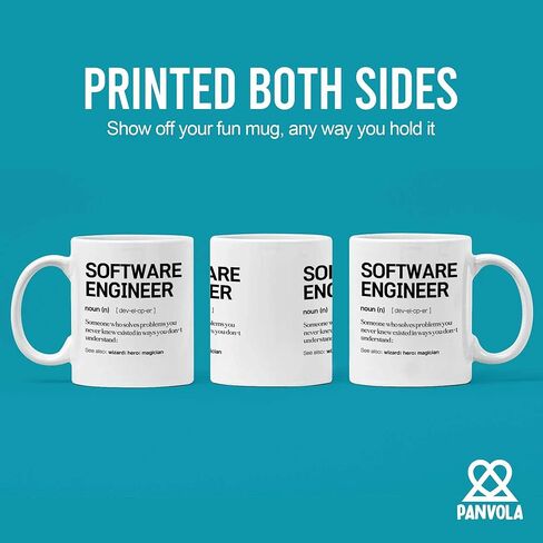 Software Engineer Definition Mug Engineering Gifts Graduation Birthday Promotion Coworker New Engineers Ceramic Mug 11 oz White 11 oz in Kuwait