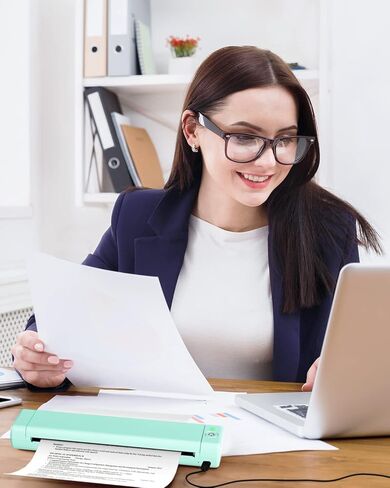 طابعات Phomemo المحمولة اللاسلكية للسفر، تدعم طابعة بلوتوث الحرارية لحرف أمريكي مقاس 8.5 بوصة × 11 بوصة، طابعة صغيرة بدون حبر متوافقة مع iOS وAndroid والكمبيوتر المحمول للسيارة والمكتب والمنزل والأخضر in Kuwait