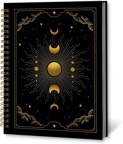 KTYHD Gothic Moon Notebook Journal 5.5x8.3in,Celestial Tarot Journal for Writing,Moody Celestial Witchy Notebooks for Note Taking,Gothicdark Academia Spiral Notebook, Astrology Gifts for Women in Saudi Arabia
