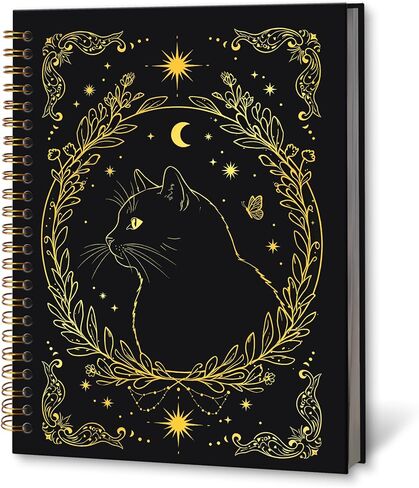 KTYHD Gothic Moon Notebook Journal 5.5x8.3in,Celestial Tarot Journal for Writing,Moody Celestial Witchy Notebooks for Note Taking,Gothicdark Academia Spiral Notebook, Astrology Gifts for Women in Saudi Arabia